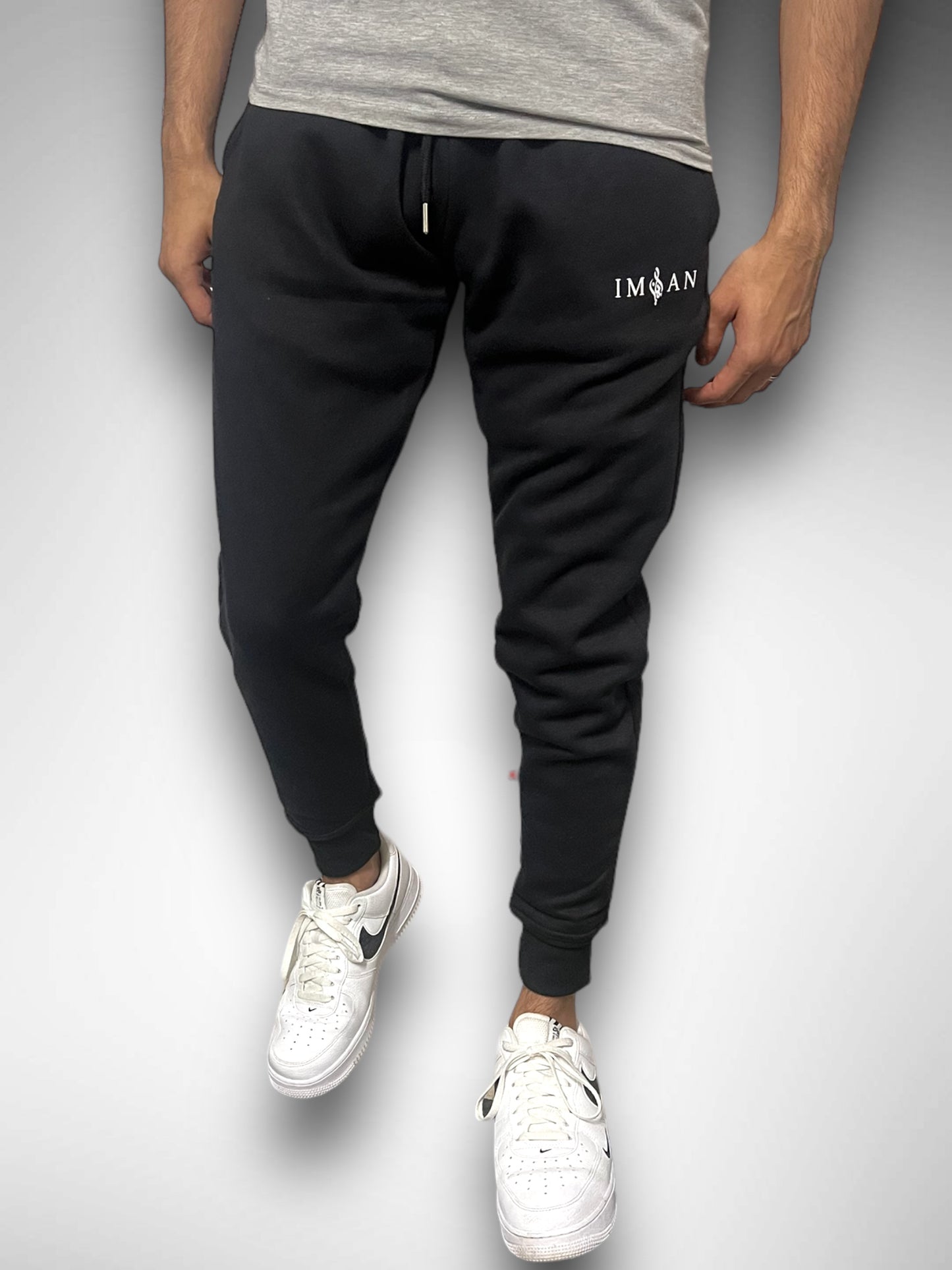 Black Cuffed Joggers